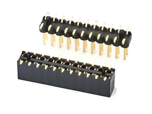 2.54 双排卧贴排母（H8.5 Y端）